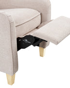 Recliner Chair ROYSTON with Footrest Fabric Beige