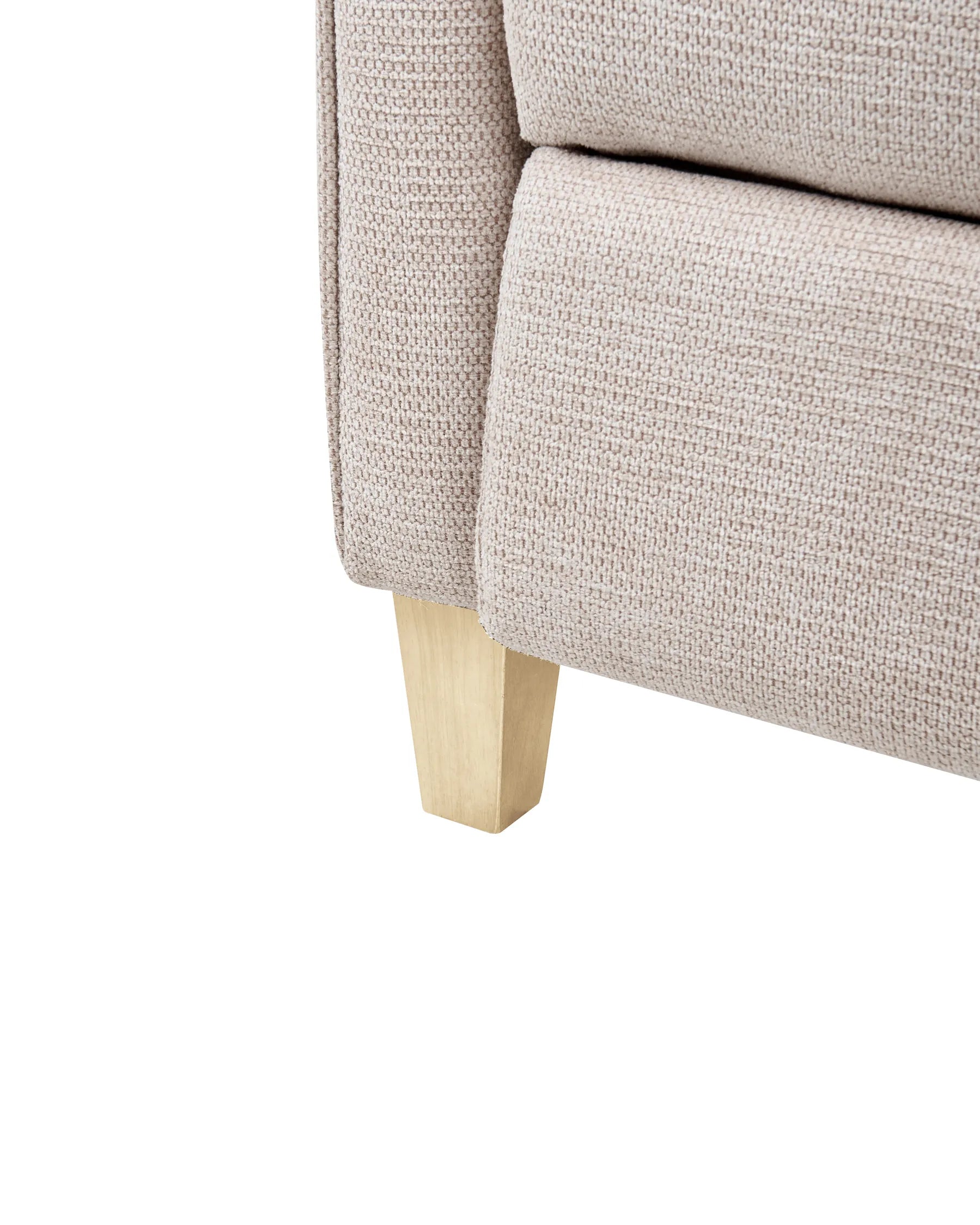 Recliner Chair ROYSTON with Footrest Fabric Beige