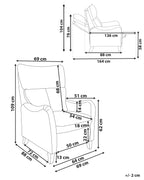 Recliner Chair ROYSTON with Footrest Fabric Beige