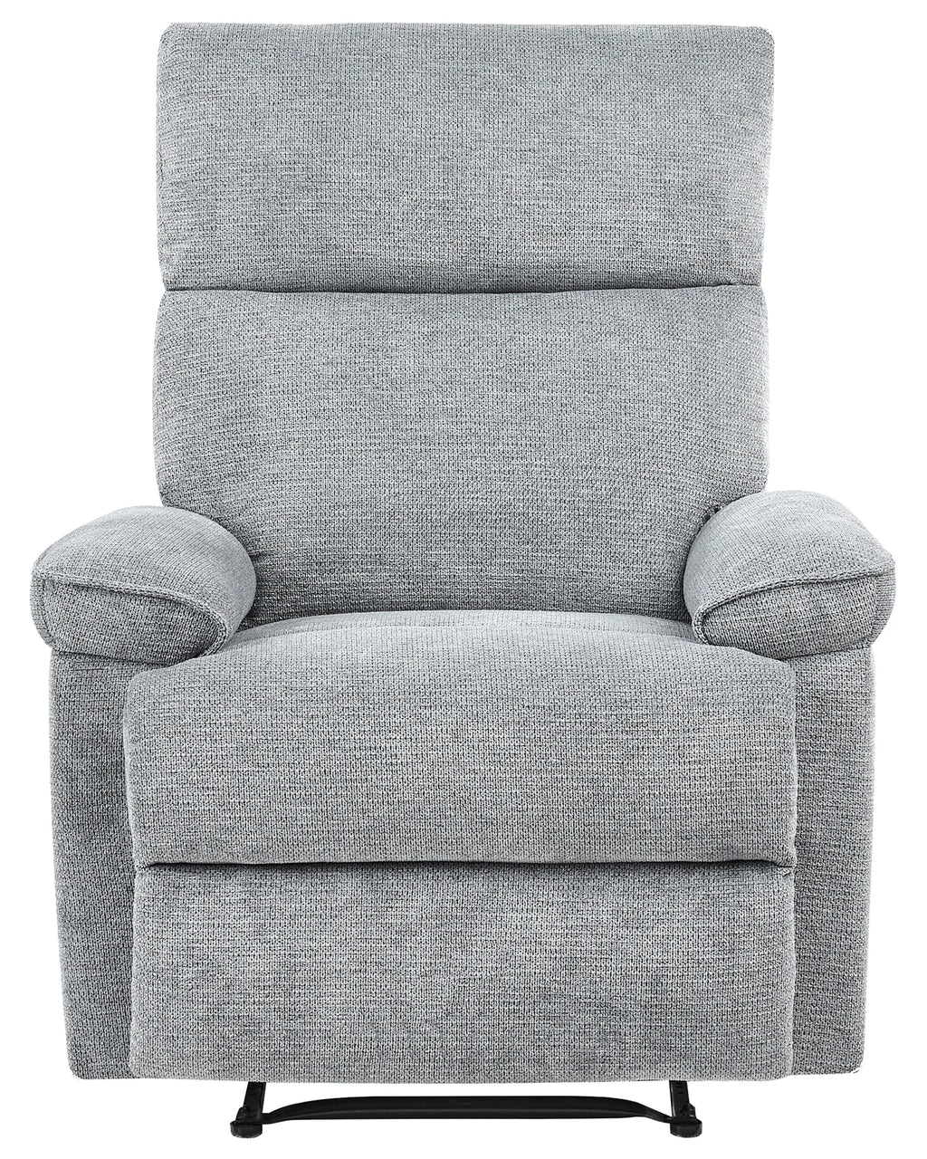 Recliner Chair EVERTON with Footrest Fabric Grey
