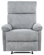 Recliner Chair EVERTON with Footrest Fabric Grey