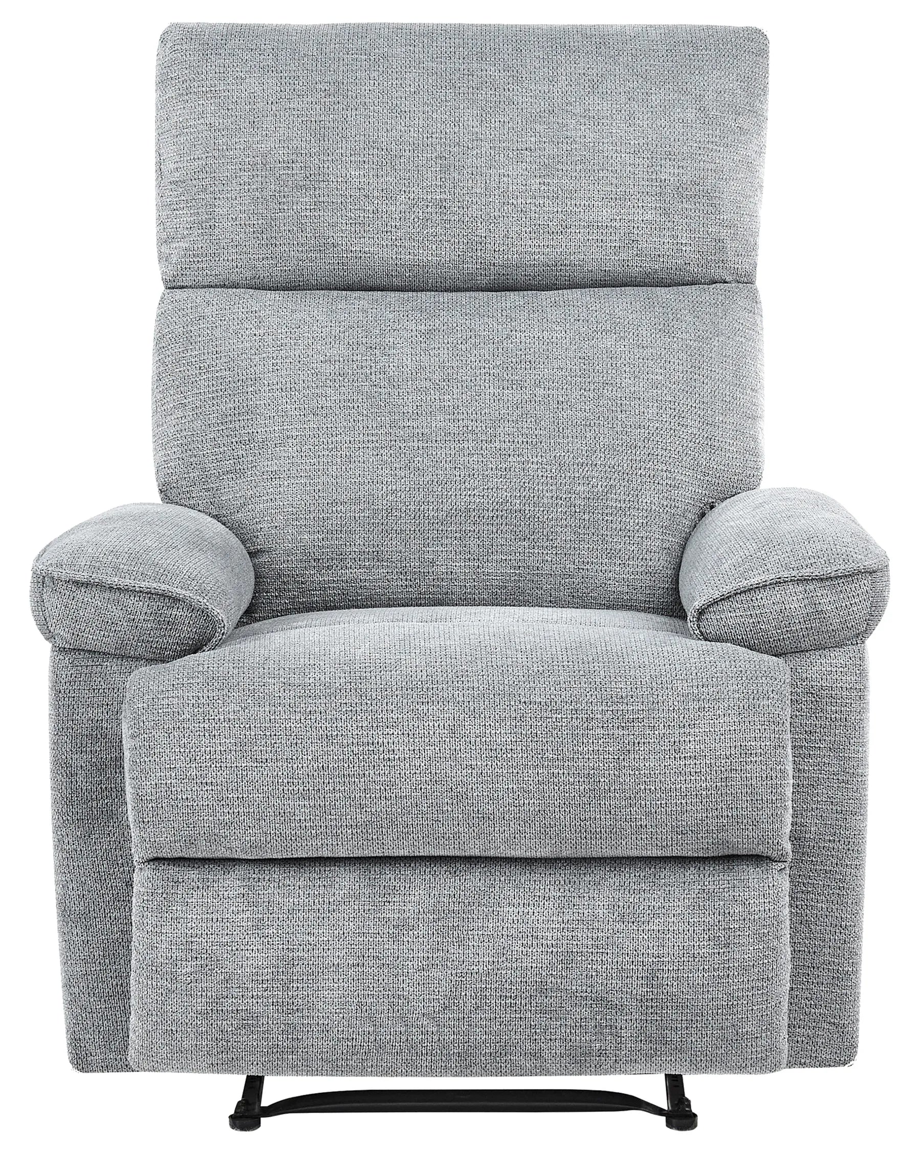 Recliner Chair EVERTON with Footrest Fabric Grey