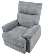 Recliner Chair EVERTON with Footrest Fabric Grey