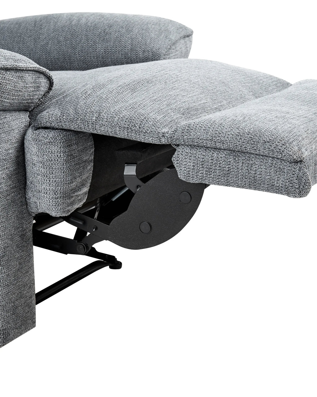 Recliner Chair EVERTON with Footrest Fabric Grey