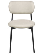 Set of 2 Dining Chairs CASEY Fabric Light Beige