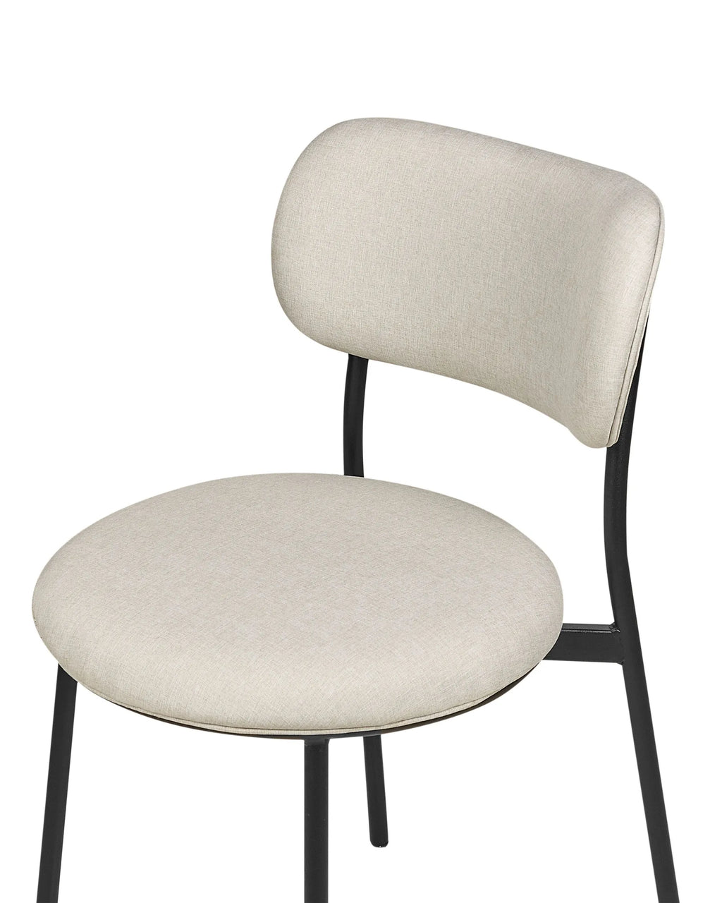 Set of 2 Dining Chairs CASEY Fabric Light Beige