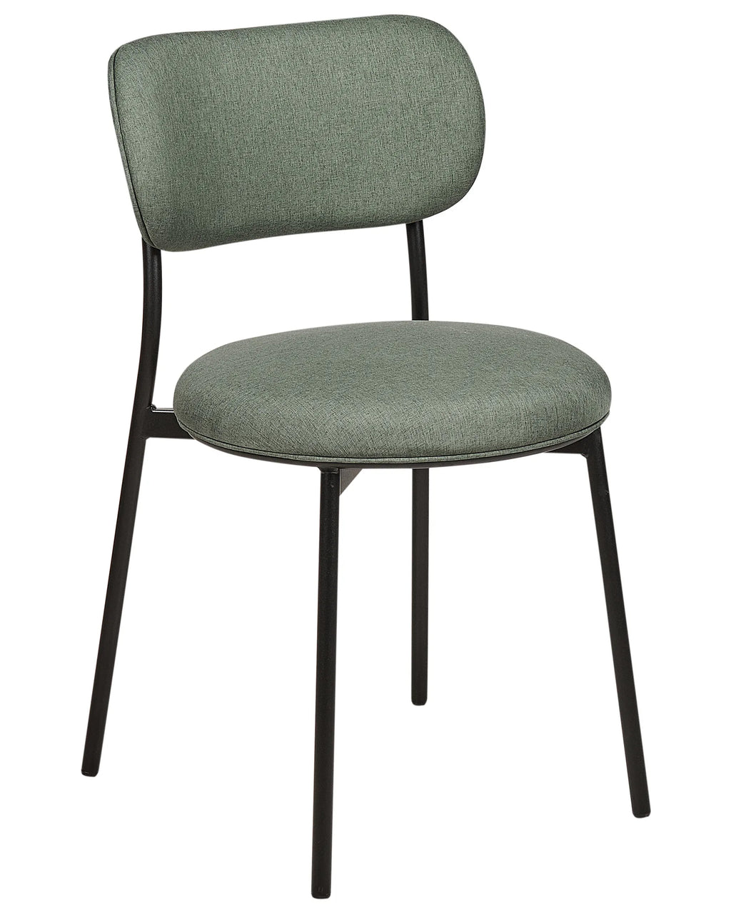 Set of 2 Dining Chairs CASEY Fabric Dark Green