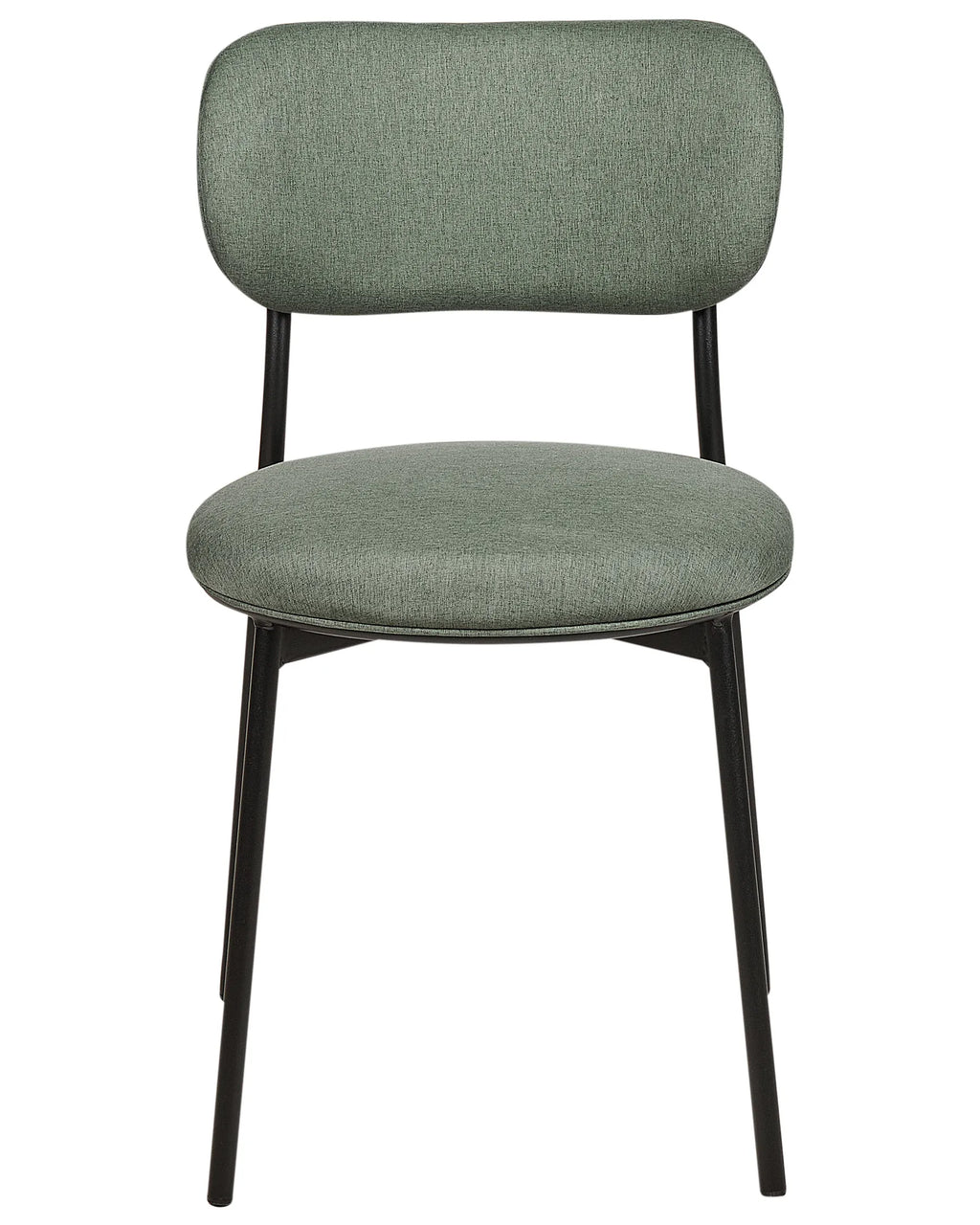 Set of 2 Dining Chairs CASEY Fabric Dark Green