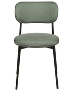 Set of 2 Dining Chairs CASEY Fabric Dark Green