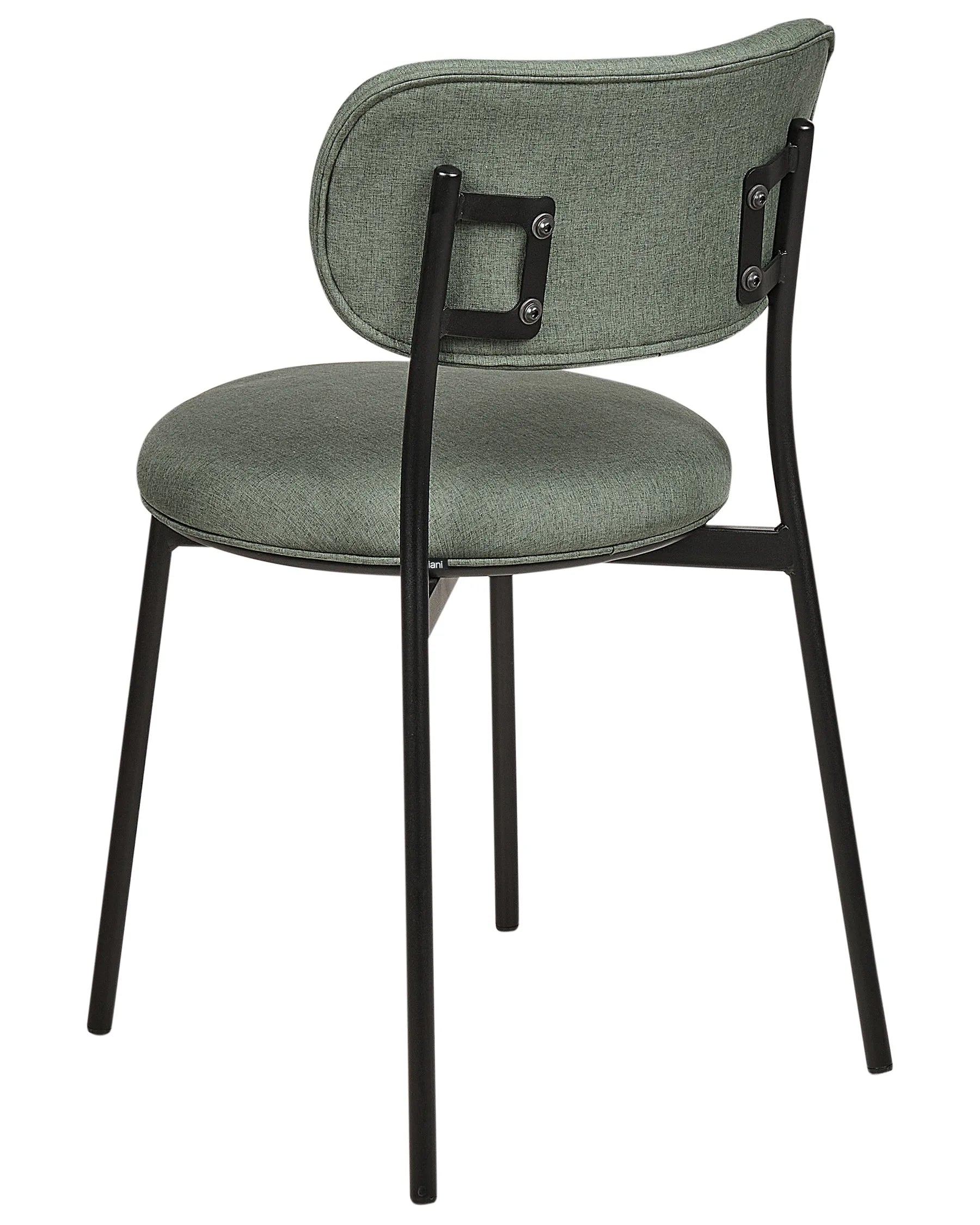 Set of 2 Dining Chairs CASEY Fabric Dark Green