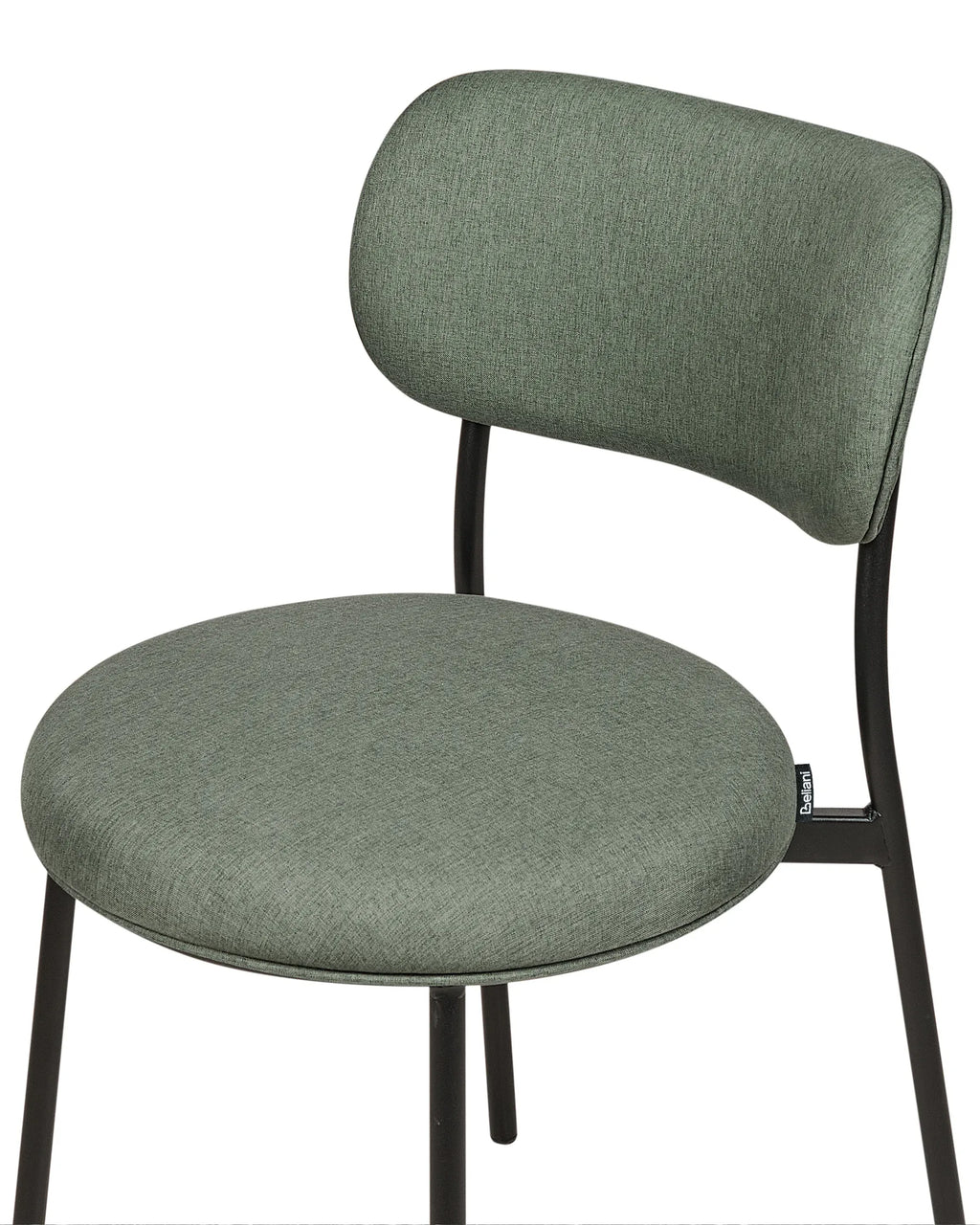 Set of 2 Dining Chairs CASEY Fabric Dark Green