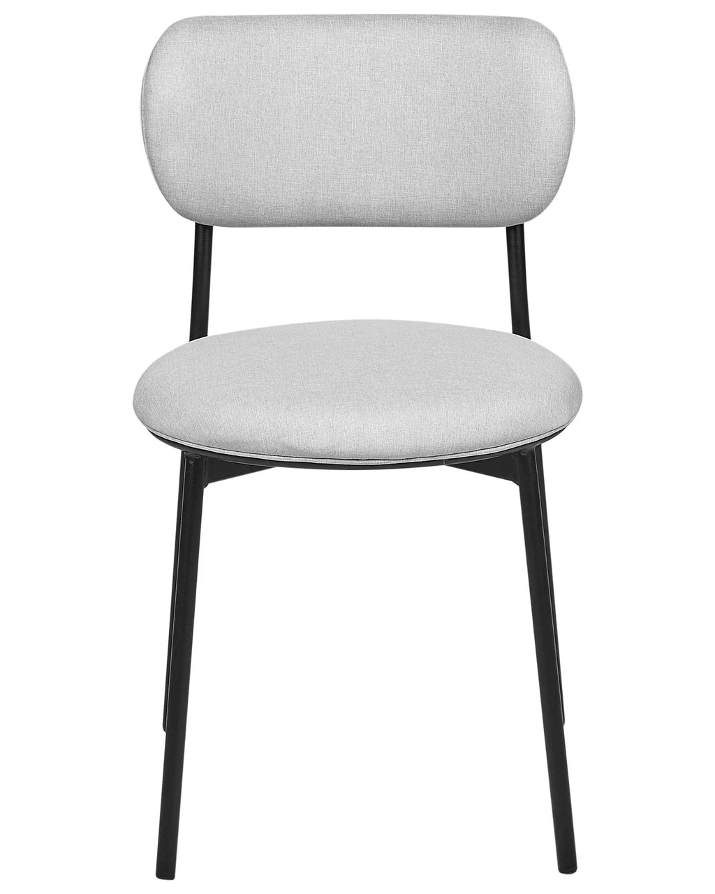 Set of 2 Dining Chairs CASEY Fabric Light Grey