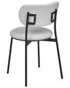 Set of 2 Dining Chairs CASEY Fabric Light Grey