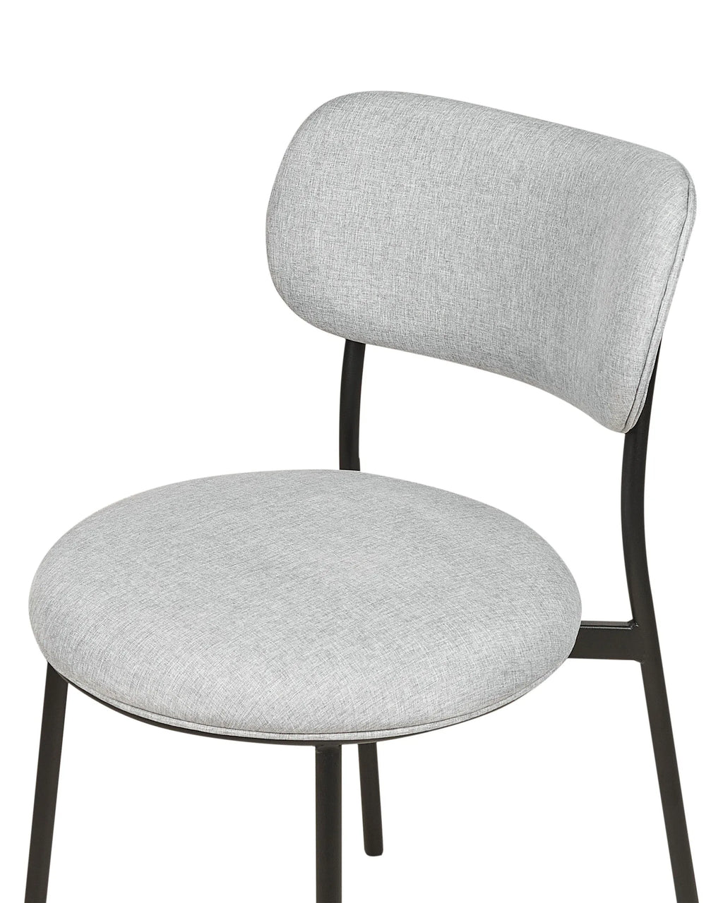 Set of 2 Dining Chairs CASEY Fabric Light Grey