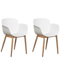 Set of 2 Dining Chairs ABILENE White