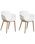 Set of 2 Dining Chairs ABILENE White