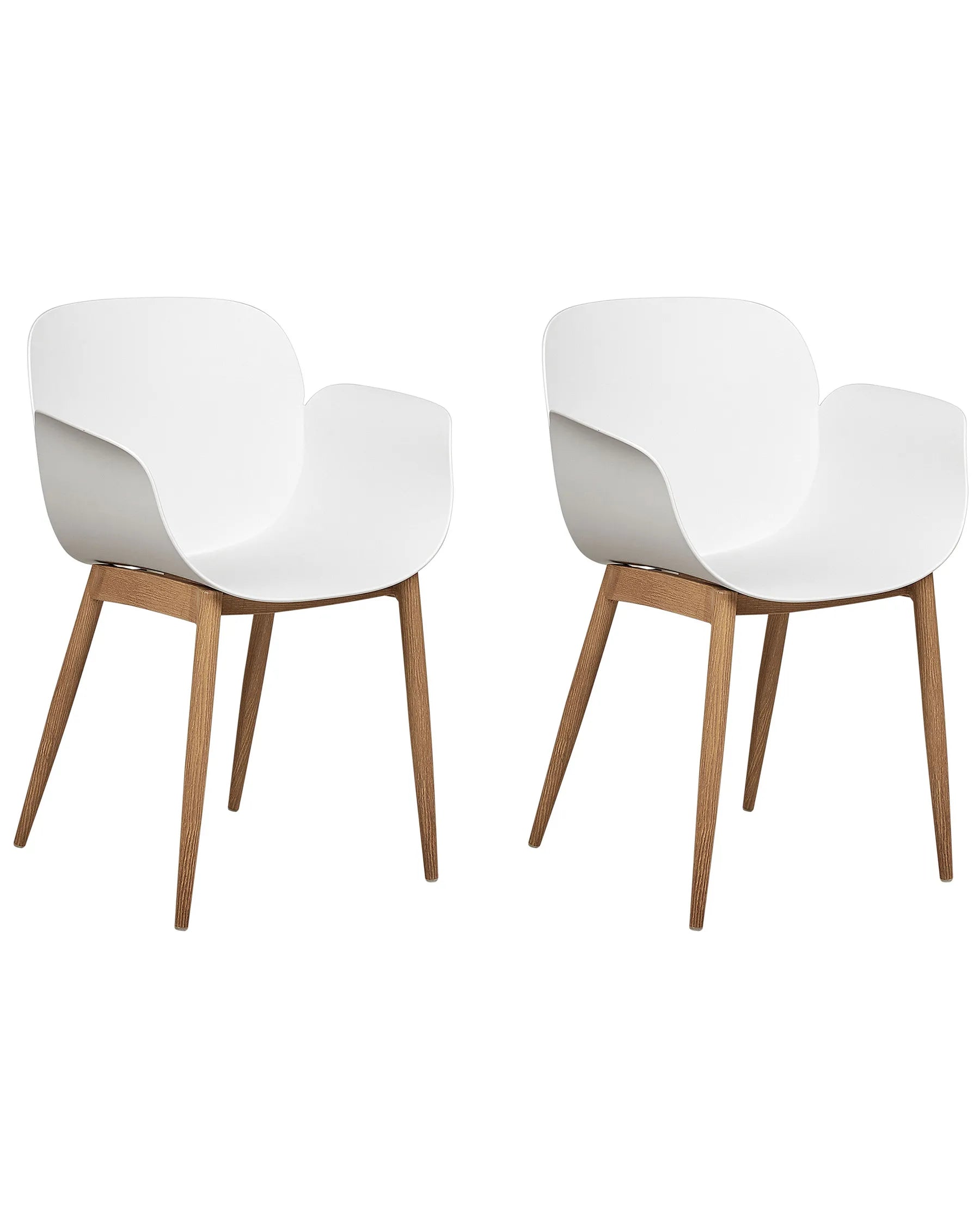 Set of 2 Dining Chairs ABILENE White