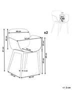 Set of 2 Dining Chairs ABILENE White