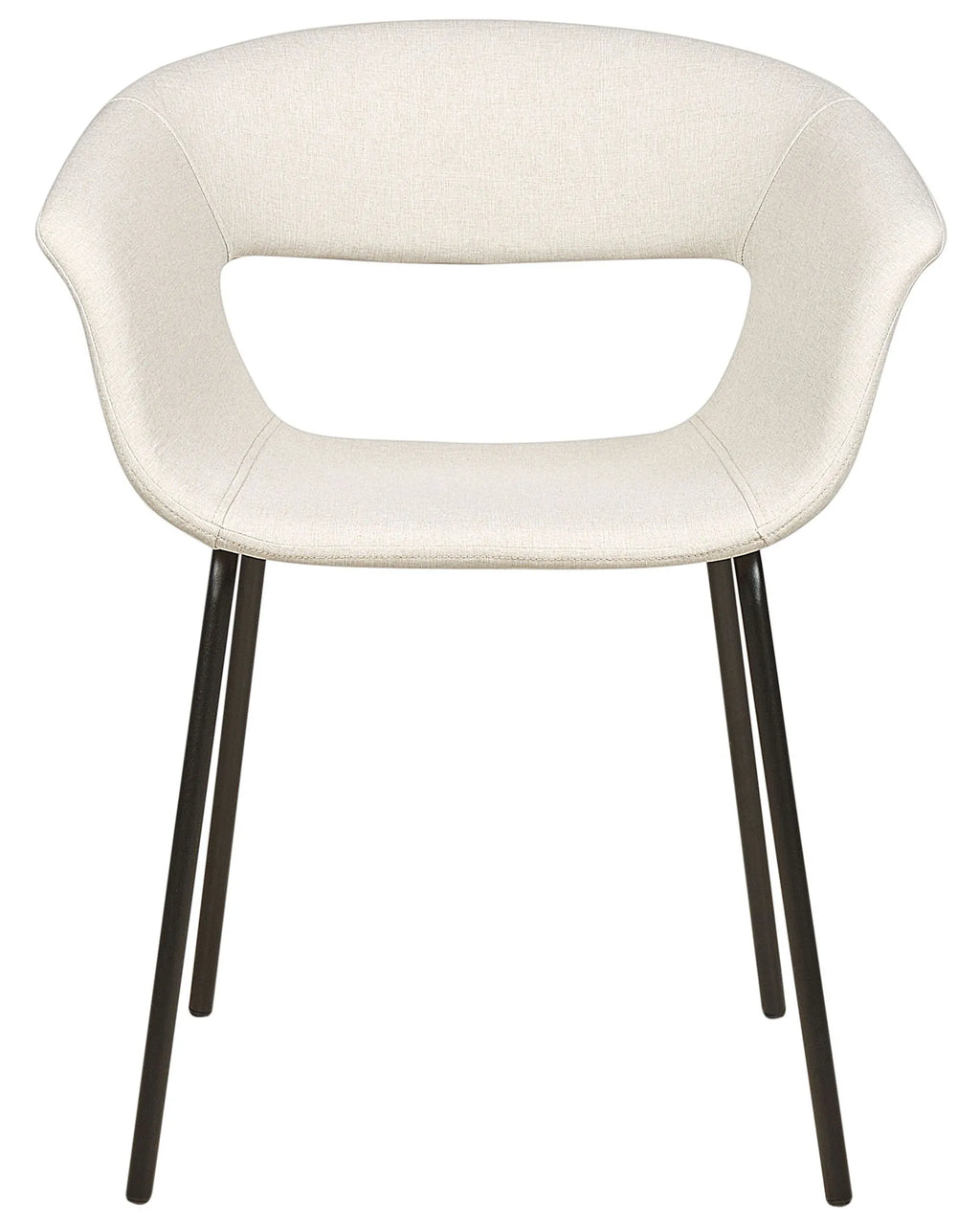 Set of 2 Dining Chairs ELMA Fabric Light Beige