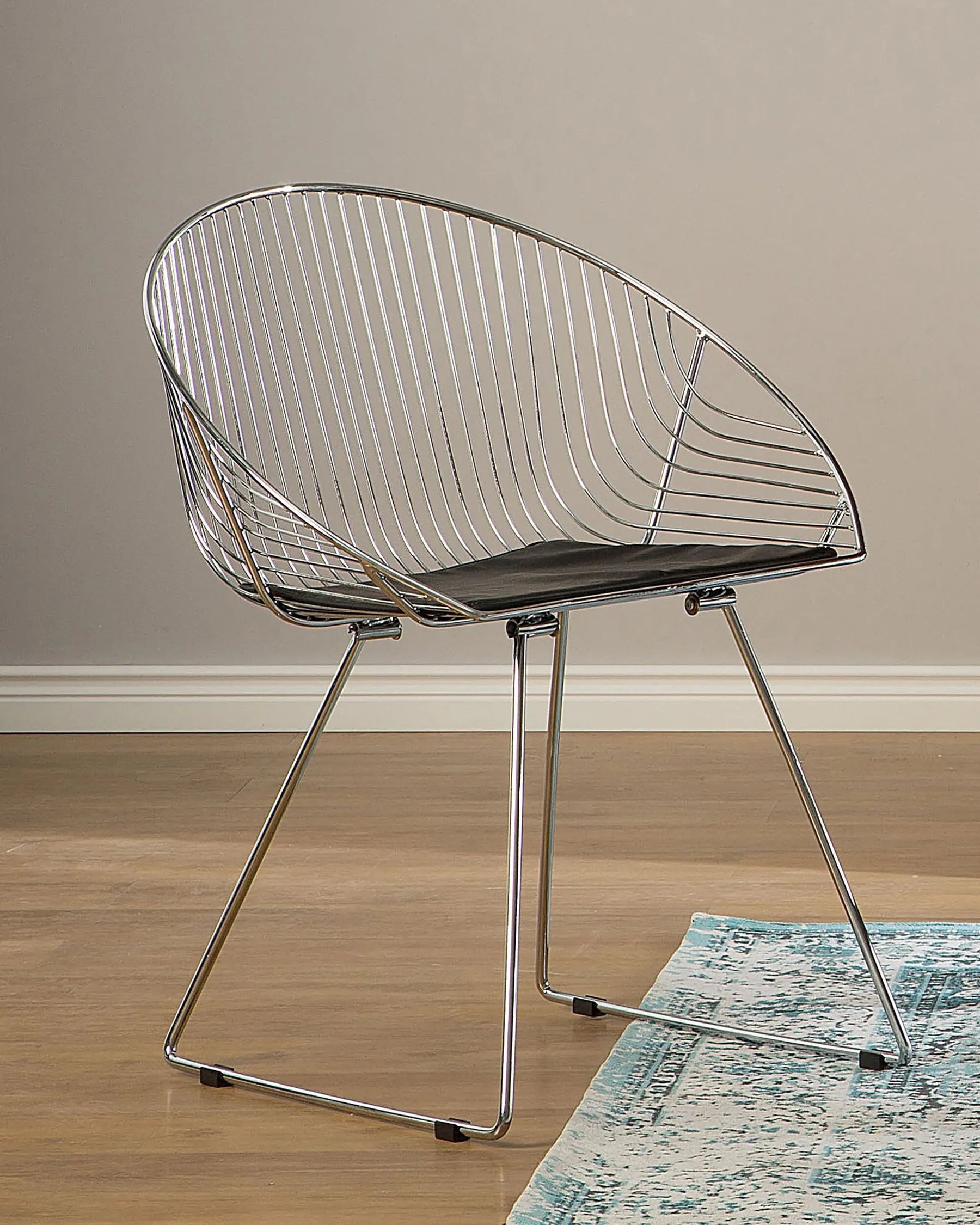 Set of 2 Dining Chairs AURORA Metal Silver
