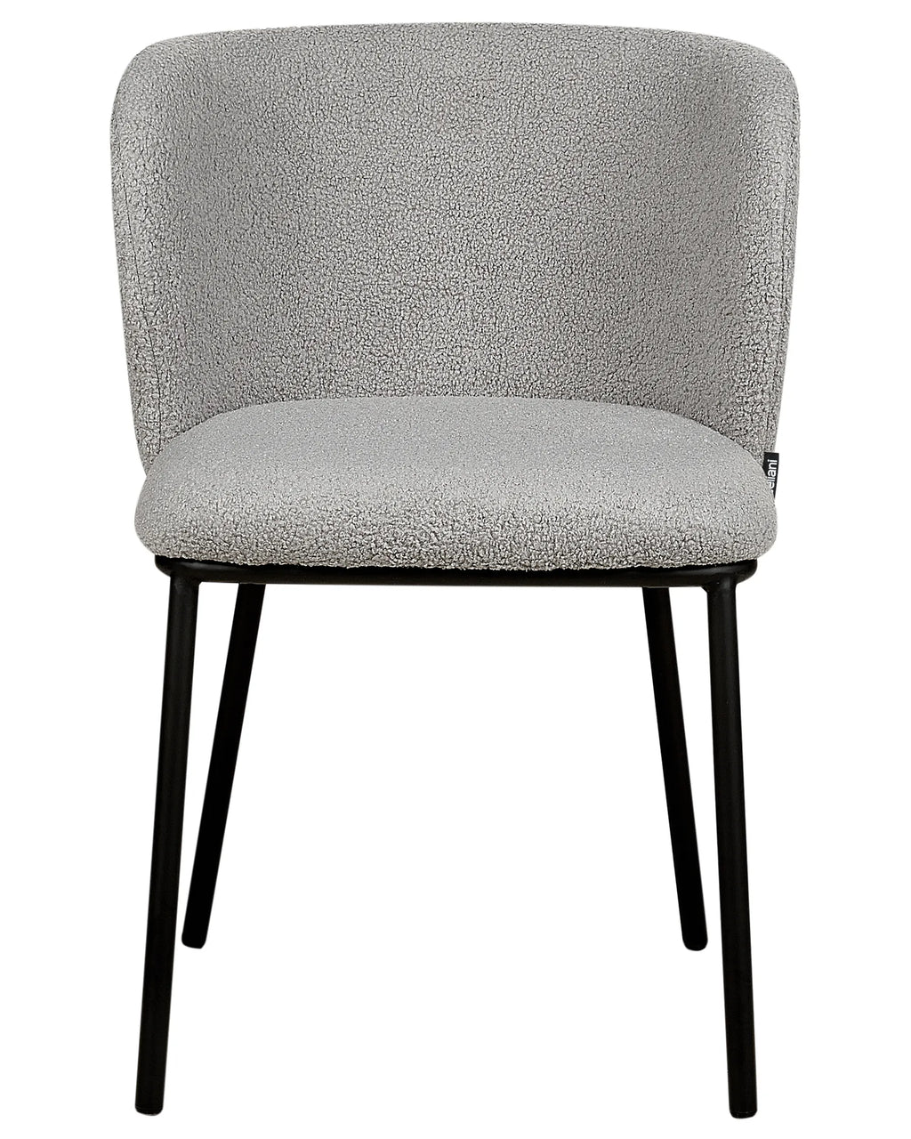 Set of 2 Dining Chairs MINA Boucle Grey