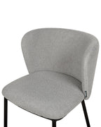 Set of 2 Dining Chairs MINA Boucle Grey