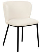 Set of 2 Dining Chairs MINA Boucle Off-White