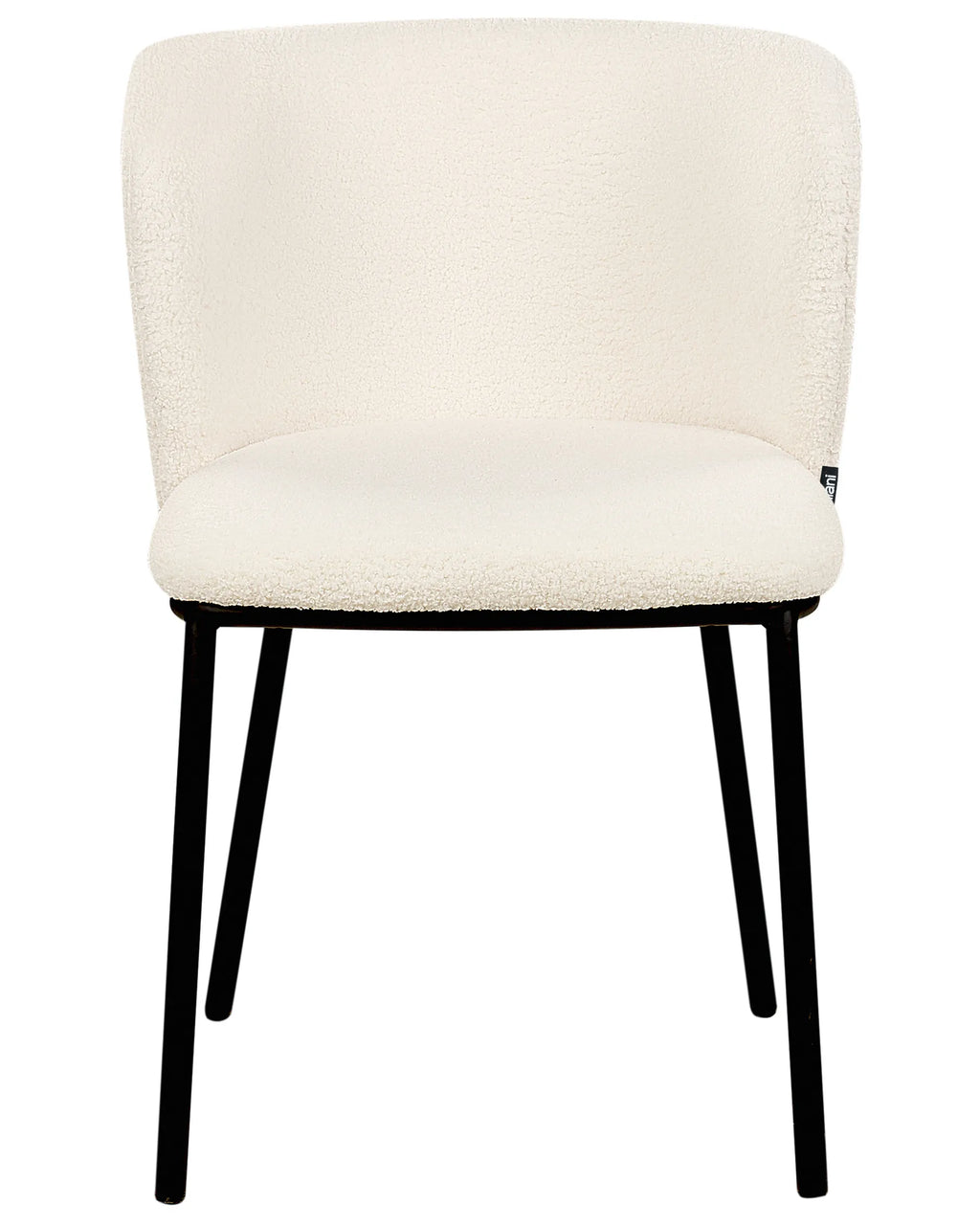 Set of 2 Dining Chairs MINA Boucle Off-White