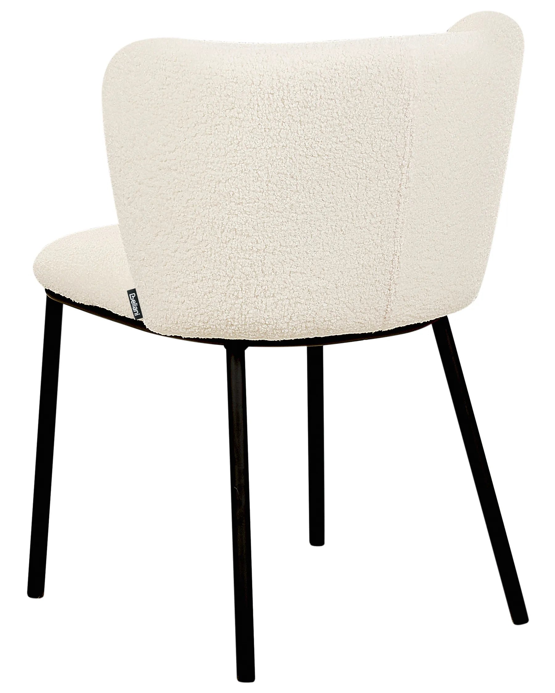 Set of 2 Dining Chairs MINA Boucle Off-White