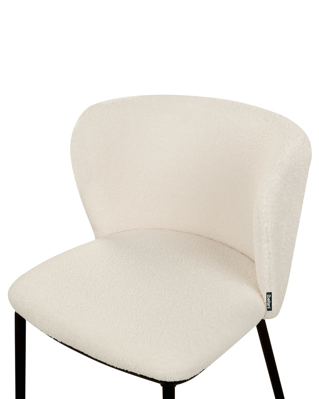 Set of 2 Dining Chairs MINA Boucle Off-White