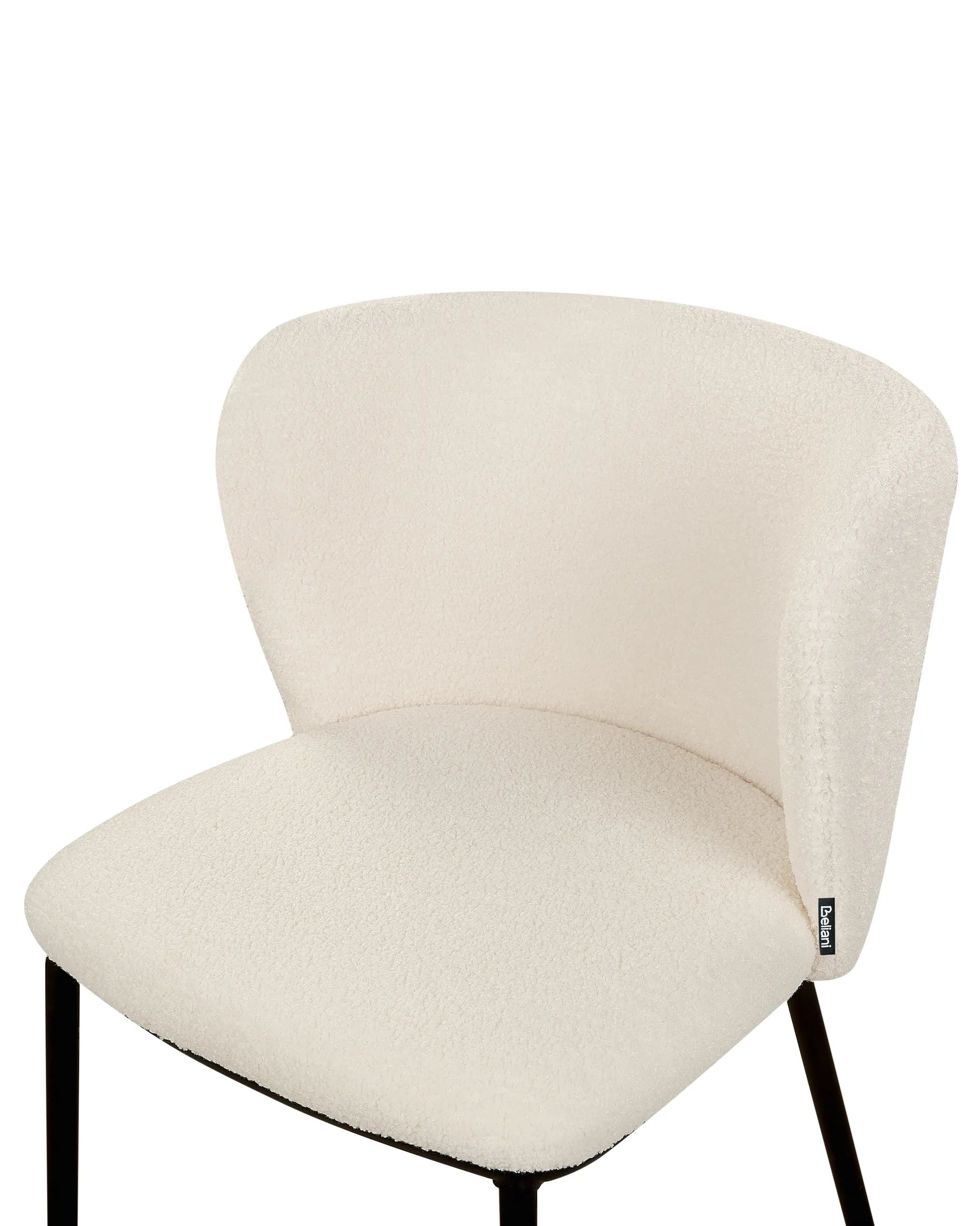Set of 2 Dining Chairs MINA Boucle Off-White