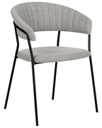 Set of 2 Dining Chairs MARIPOSA Boucle Grey