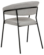 Set of 2 Dining Chairs MARIPOSA Boucle Grey