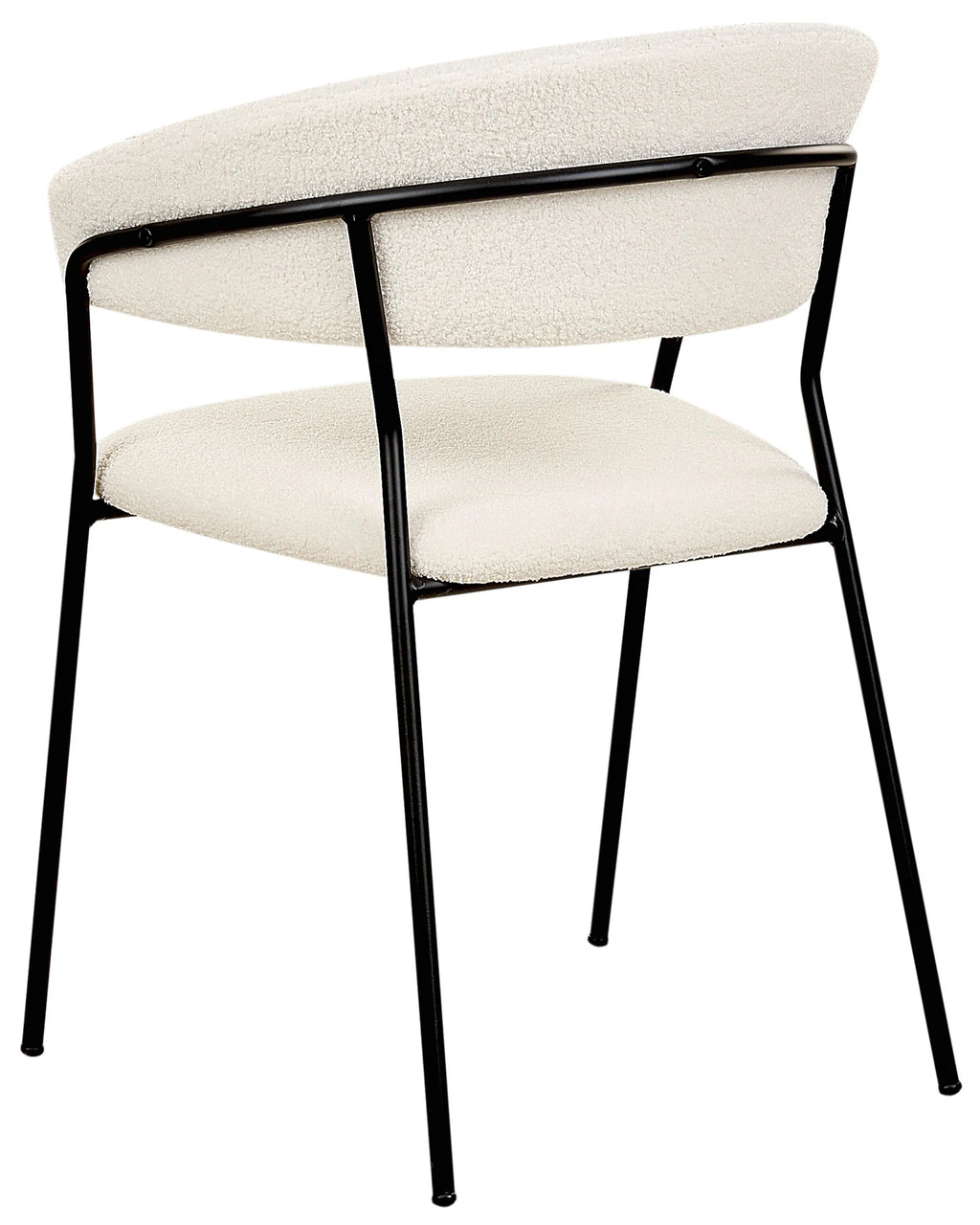 Set of 2 Dining Chairs MARIPOSA Boucle Off-White
