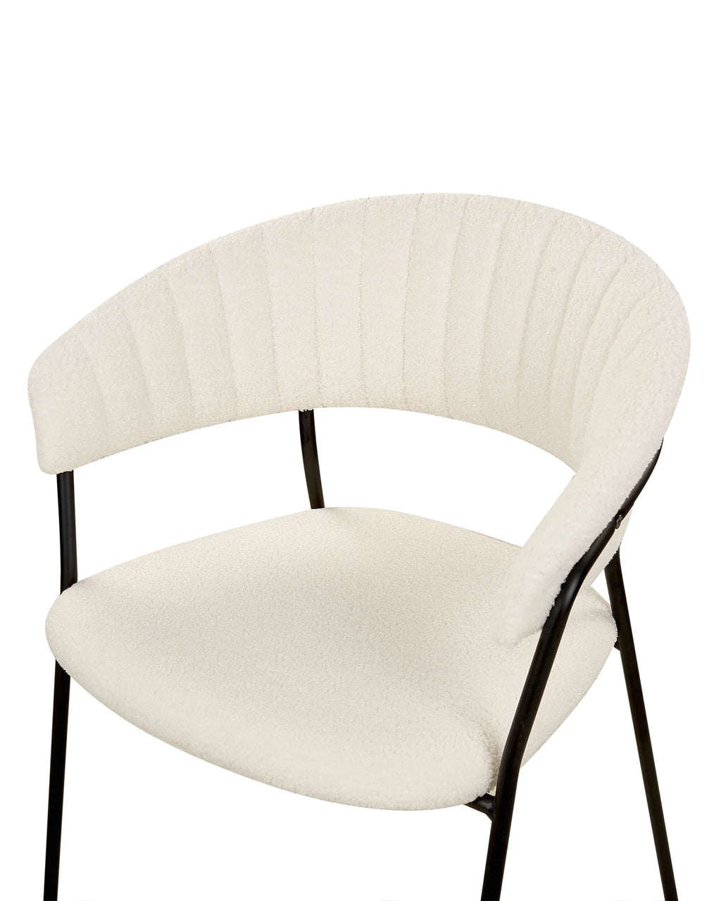 Set of 2 Dining Chairs MARIPOSA Boucle Off-White