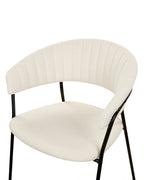 Set of 2 Dining Chairs MARIPOSA Boucle Off-White
