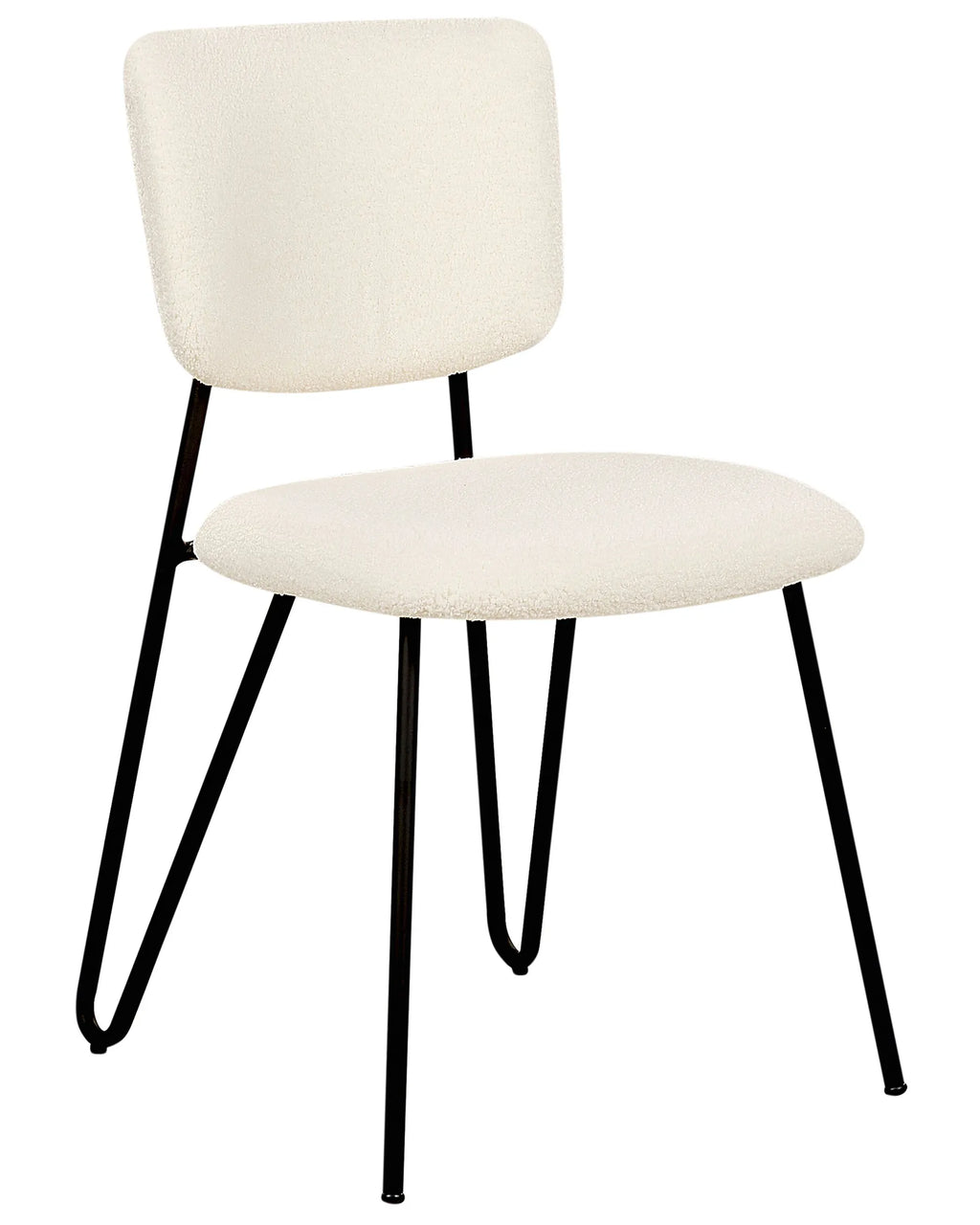 Set of 2 Dining Chairs NELKO Boucle Off-White