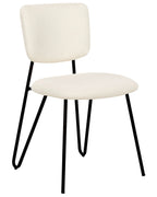 Set of 2 Dining Chairs NELKO Boucle Off-White