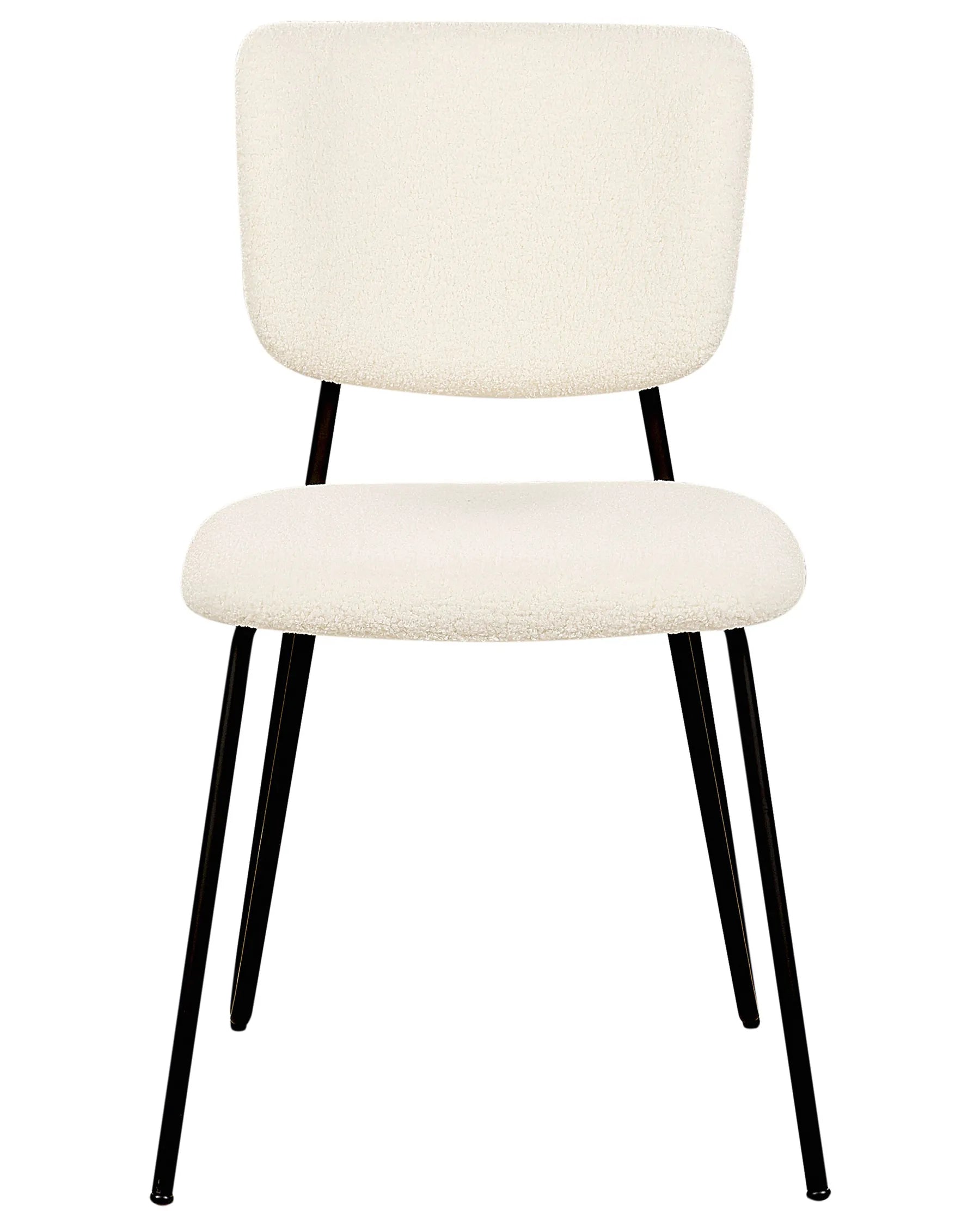 Set of 2 Dining Chairs NELKO Boucle Off-White