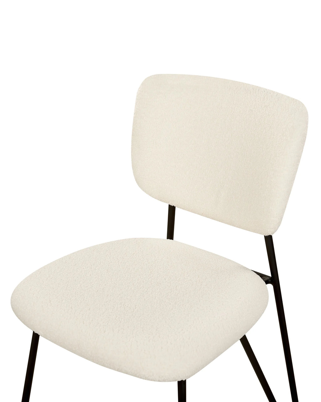 Set of 2 Dining Chairs NELKO Boucle Off-White