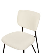 Set of 2 Dining Chairs NELKO Boucle Off-White