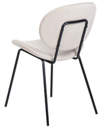 Set of 2 Dining Chairs LUANA Velvet Light Beige