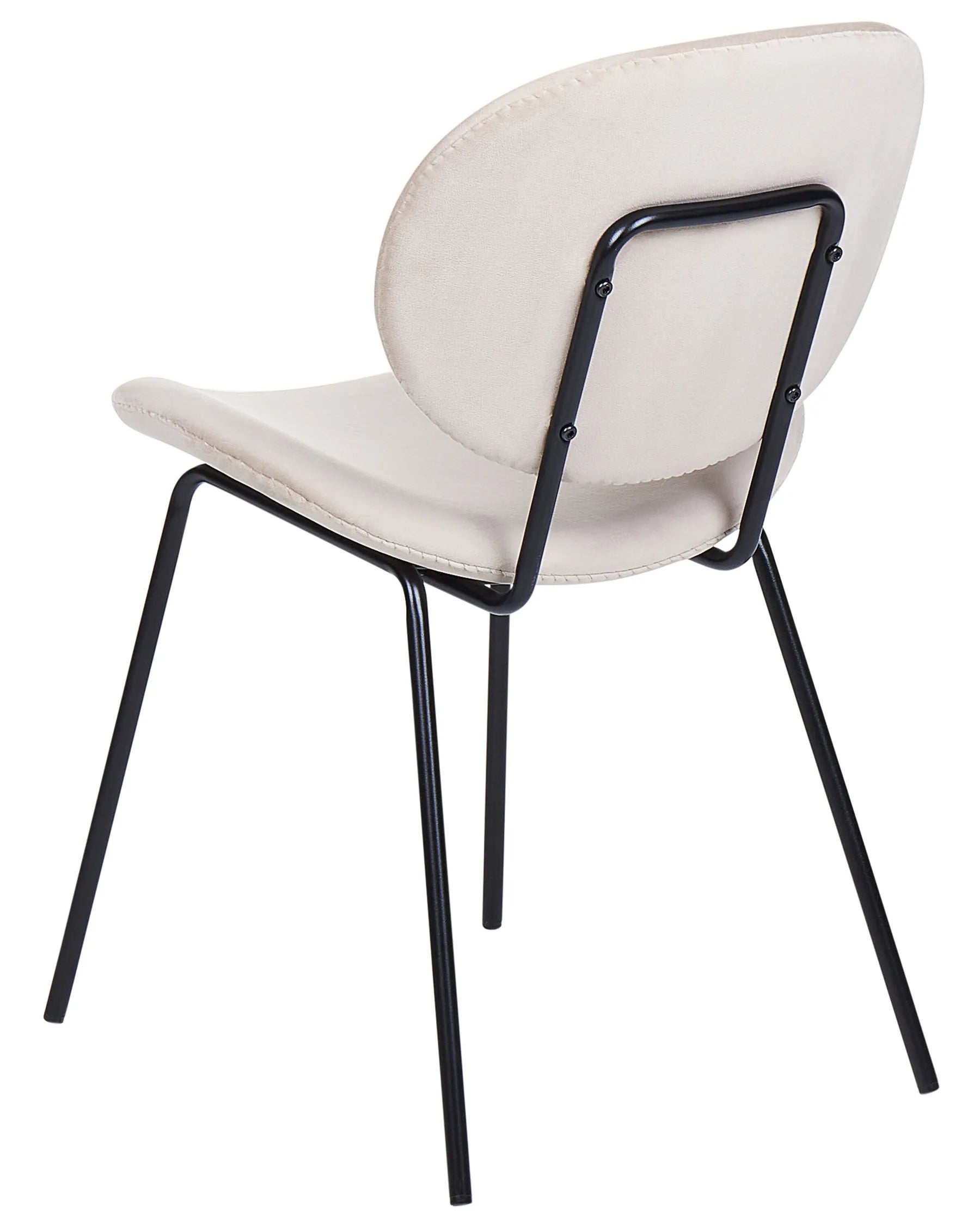 Set of 2 Dining Chairs LUANA Velvet Light Beige