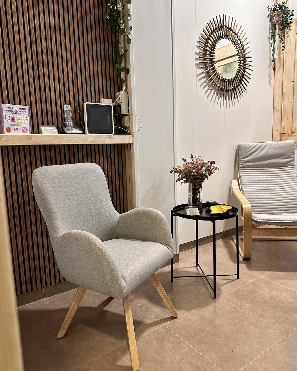 Armchair BJARN Fabric Light Grey