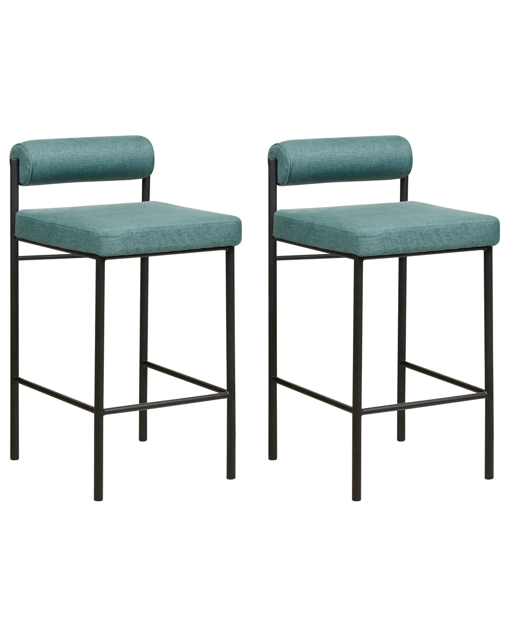 Set of 2 Bar Chairs AMAYA Teal