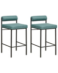 Set of 2 Bar Chairs AMAYA Teal