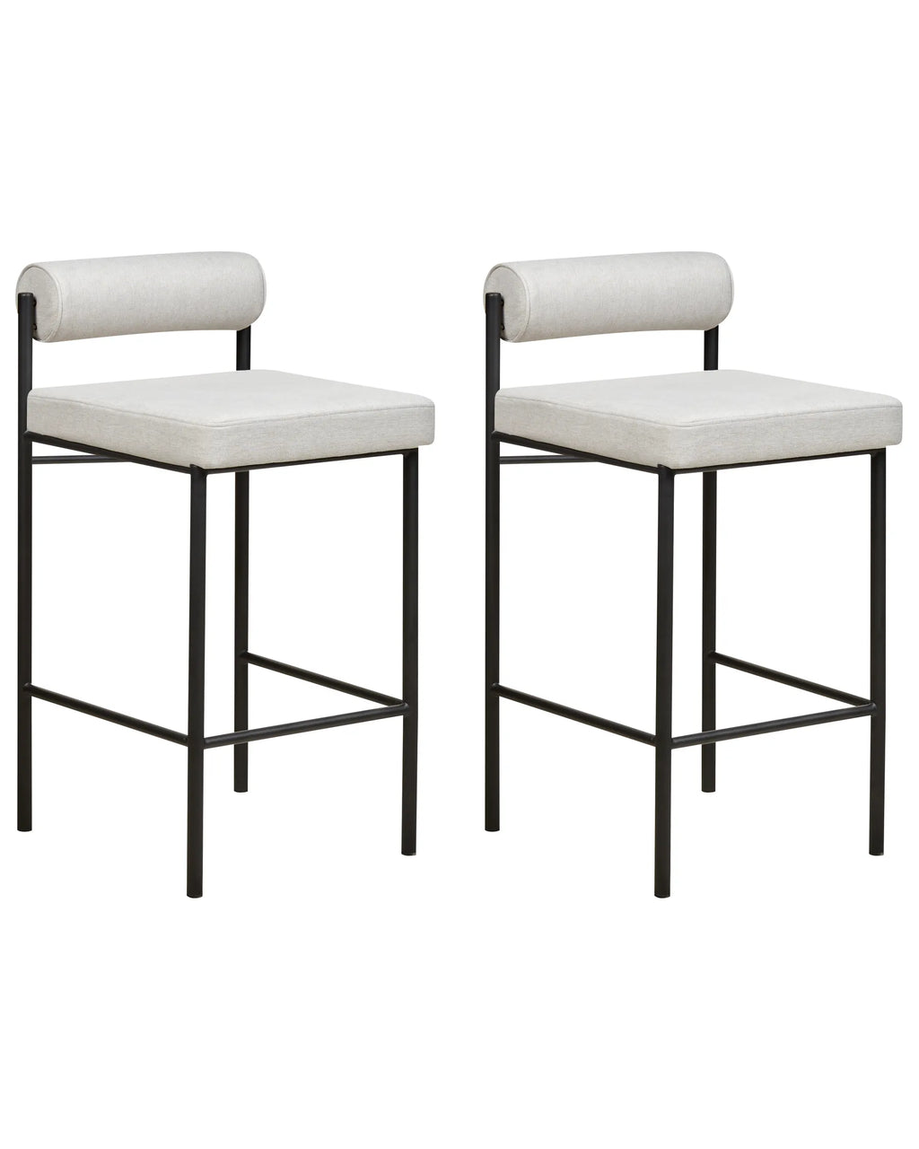 Set of 2 Bar Chairs AMAYA Light Grey