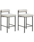 Set of 2 Bar Chairs AMAYA Light Grey