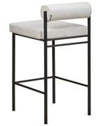 Set of 2 Bar Chairs AMAYA Light Grey
