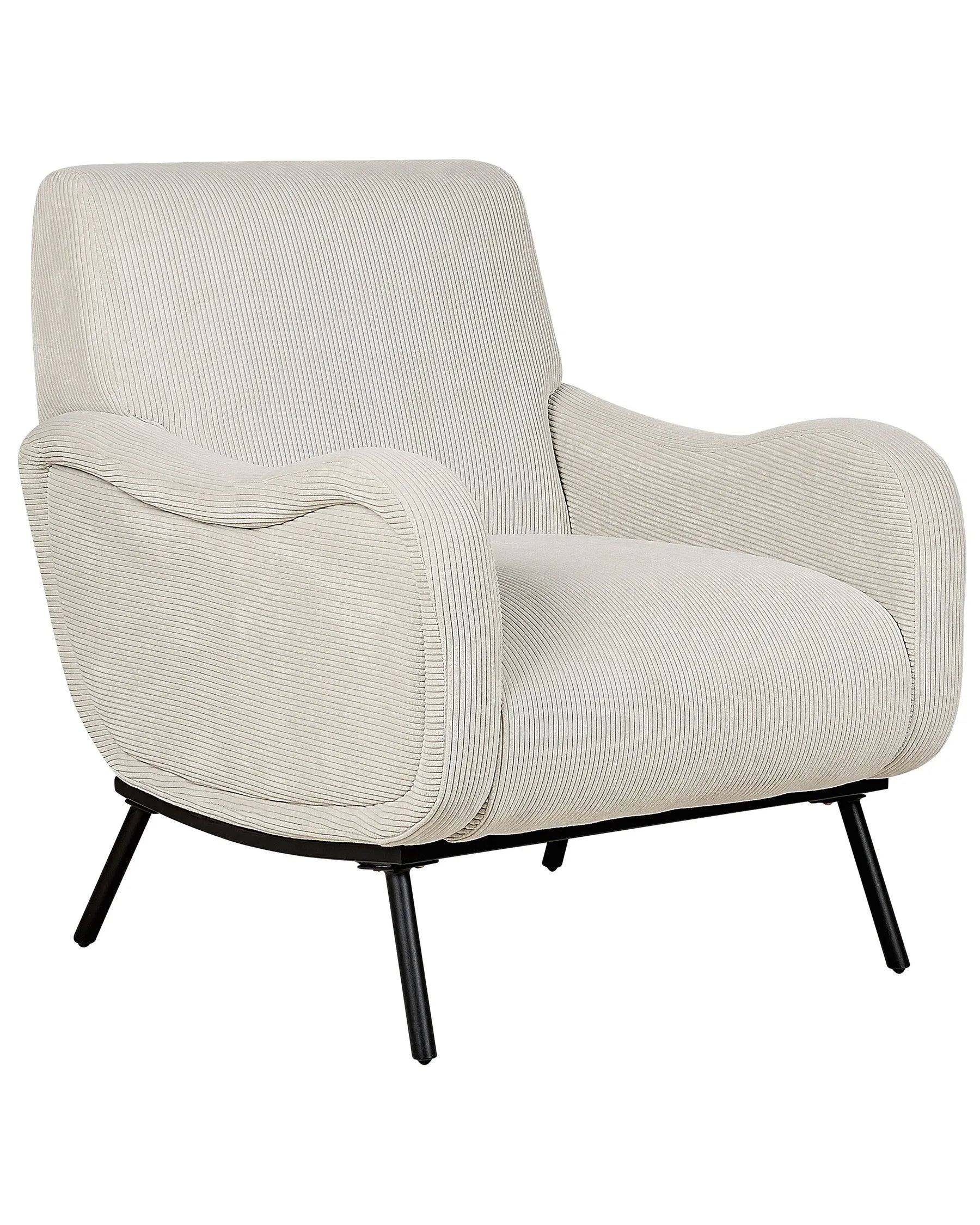 Armchair ALMIND Corduroy Light Grey